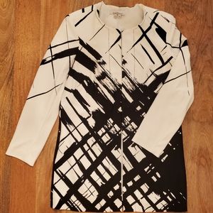 Kelly & Diane Long Jacket, Black & White, sz 10